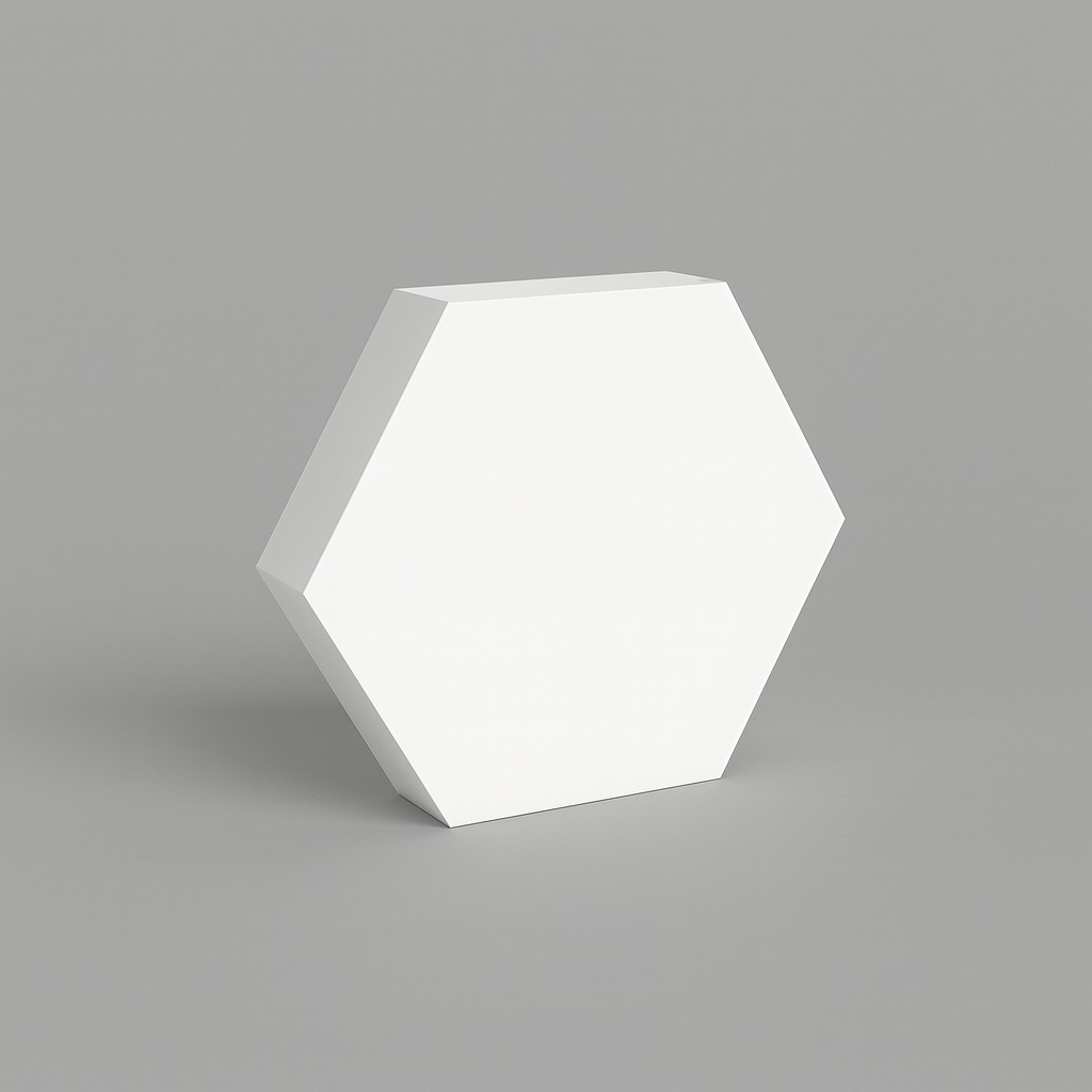 AJPPP4B Ajunil's Classic Hexagone Prop Podium - 6 to 12 inch Height - Essential for Product, Jewelry and Cosmetic Photography - Image 1