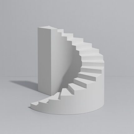 Ajunil's Artisan Series Curved Staircase - Ideal for Product photoshoot