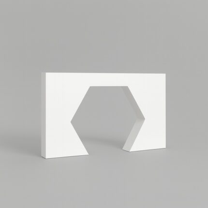 Ajunil’s Classic Hexagon Cutout Aperture Prop Podium – Essential for Product, Jewelry and Cosmetic Photography