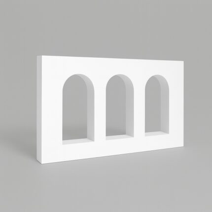 Ajunil’s Classic 3 Arch Aperture Cutout Prop Podium – Essential for Product, Jewelry and Cosmetic Photography
