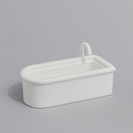 Miniature Bathtub Prop for Cosmetic Photography - 3*8*3 inch - Matt White