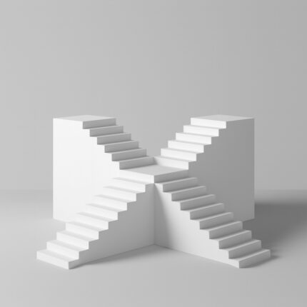 Ajunil’s Artisan Series 4Pcs Staircase Set – Ideal for Product,Cosmetic & Jewelry Photo-Shoot