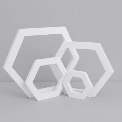 Ajunil's Utility Series Ring Aperture - Hexagon - 4Pcs Set - Ideal for Product,Cosmetic & Jewellery Photoshoot